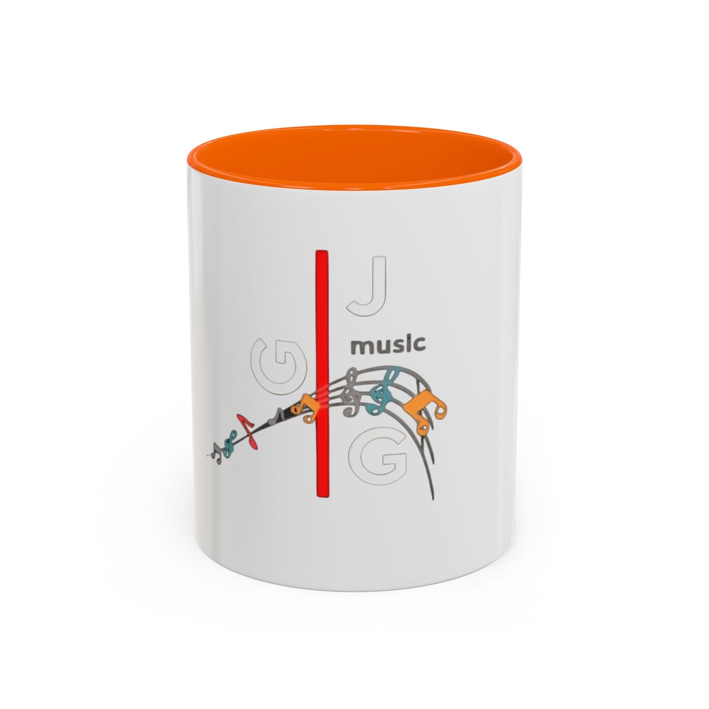 Music Notes Accent Coffee Mug – Colorful Melody Design (11/15oz)