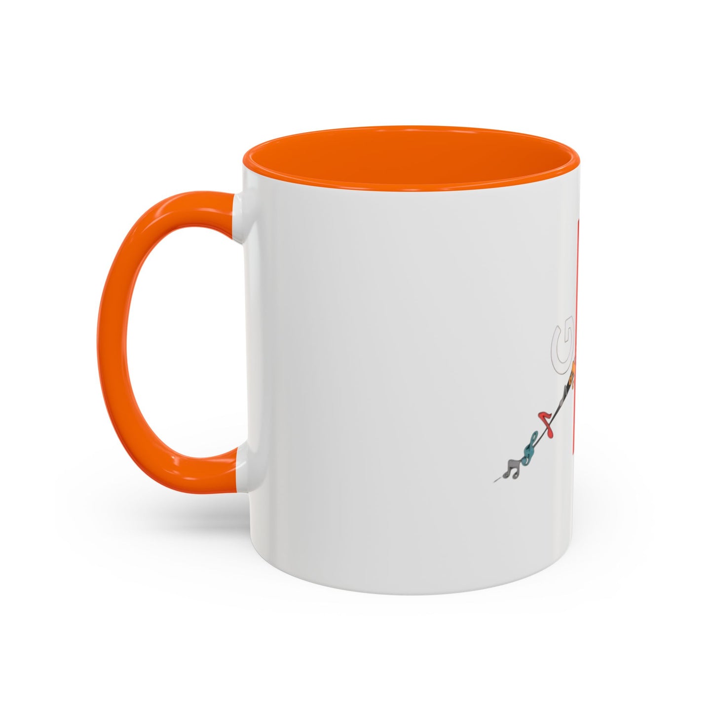Music Notes Accent Coffee Mug – Colorful Melody Design (11/15oz)