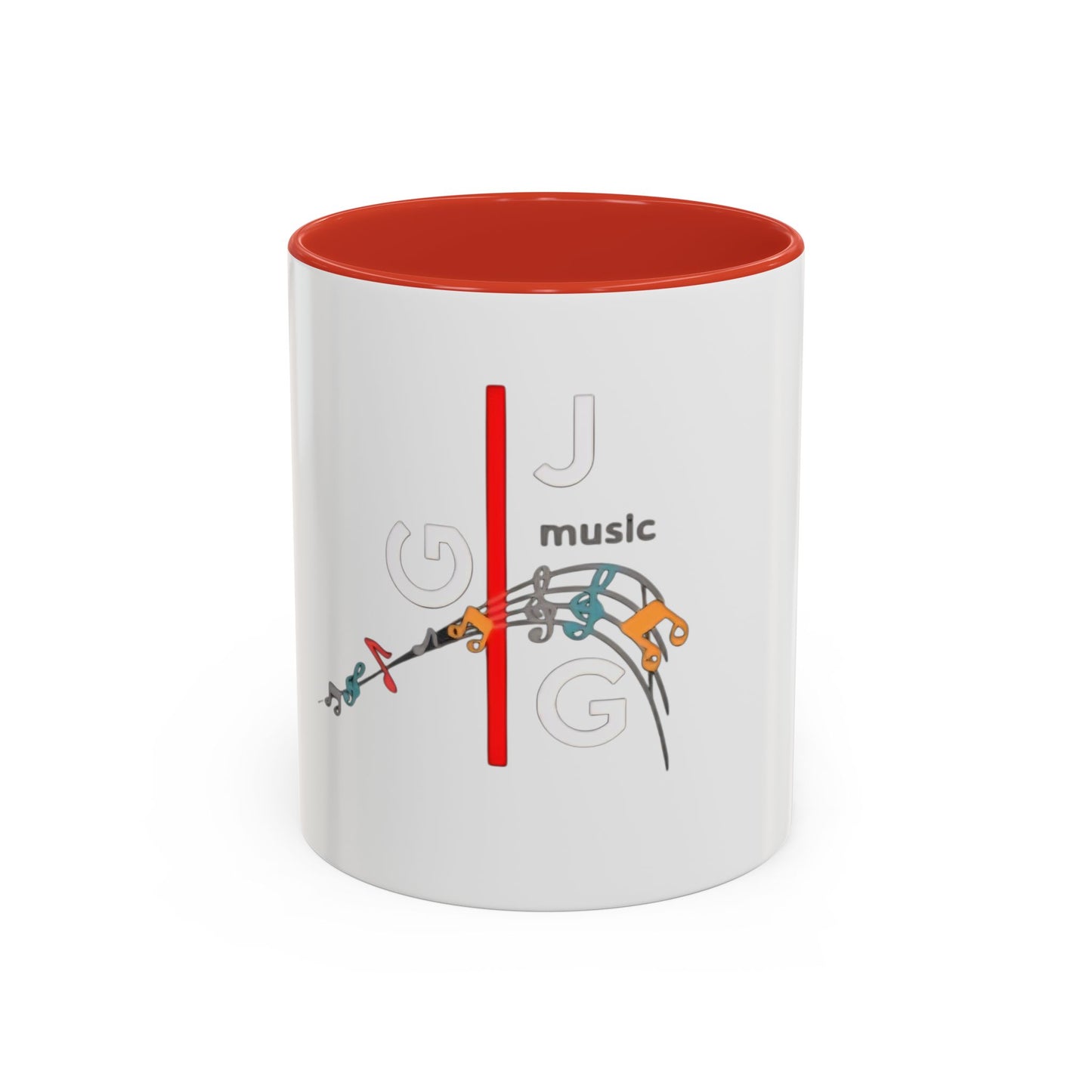 Music Notes Accent Coffee Mug – Colorful Melody Design (11/15oz)