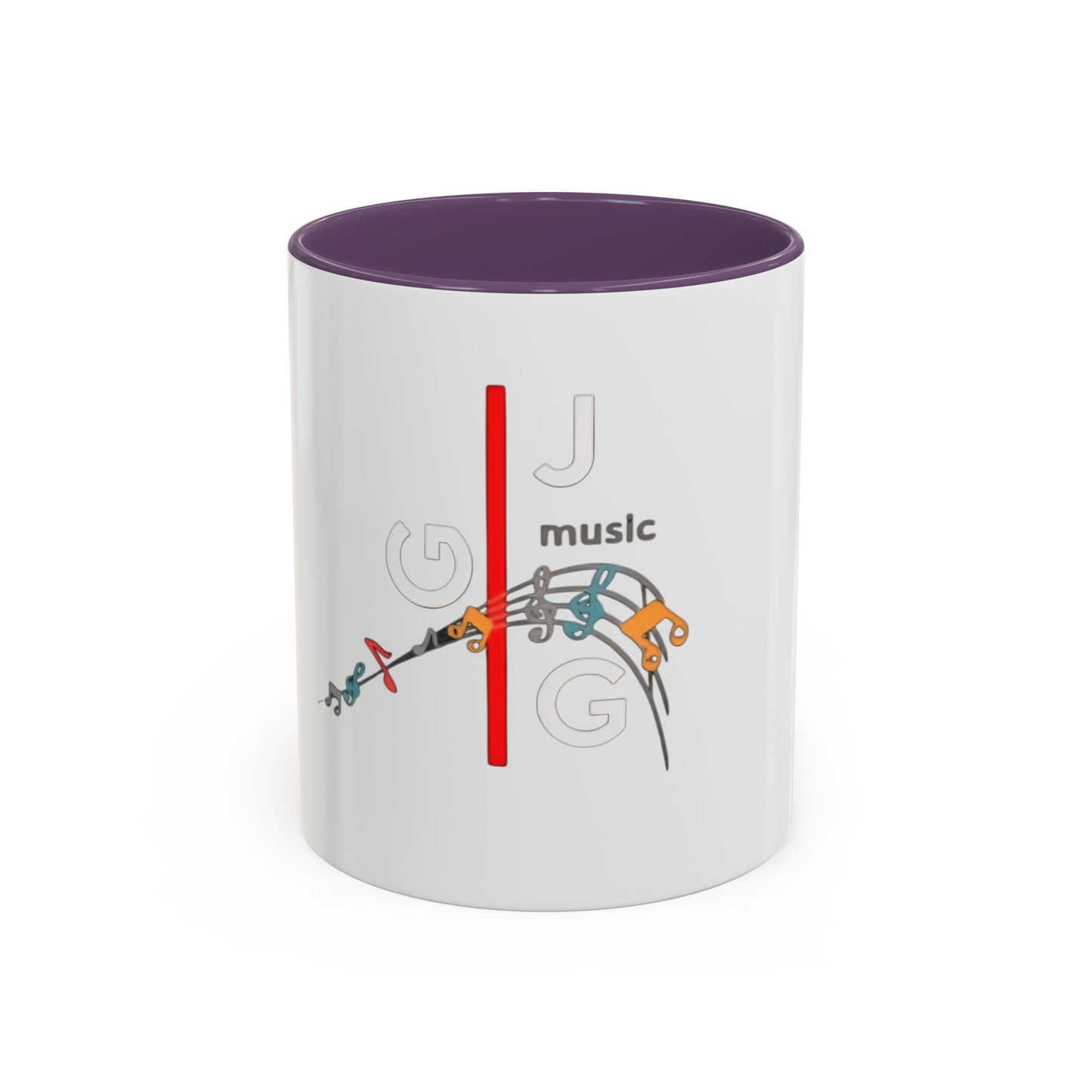 Music Notes Accent Coffee Mug – Colorful Melody Design (11/15oz)