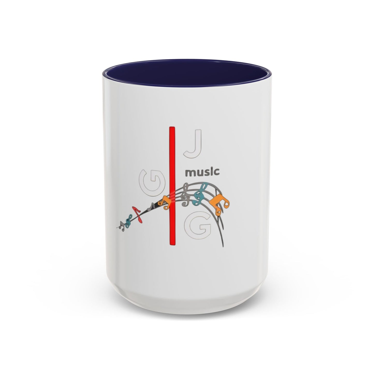 Music Notes Accent Coffee Mug – Colorful Melody Design (11/15oz)