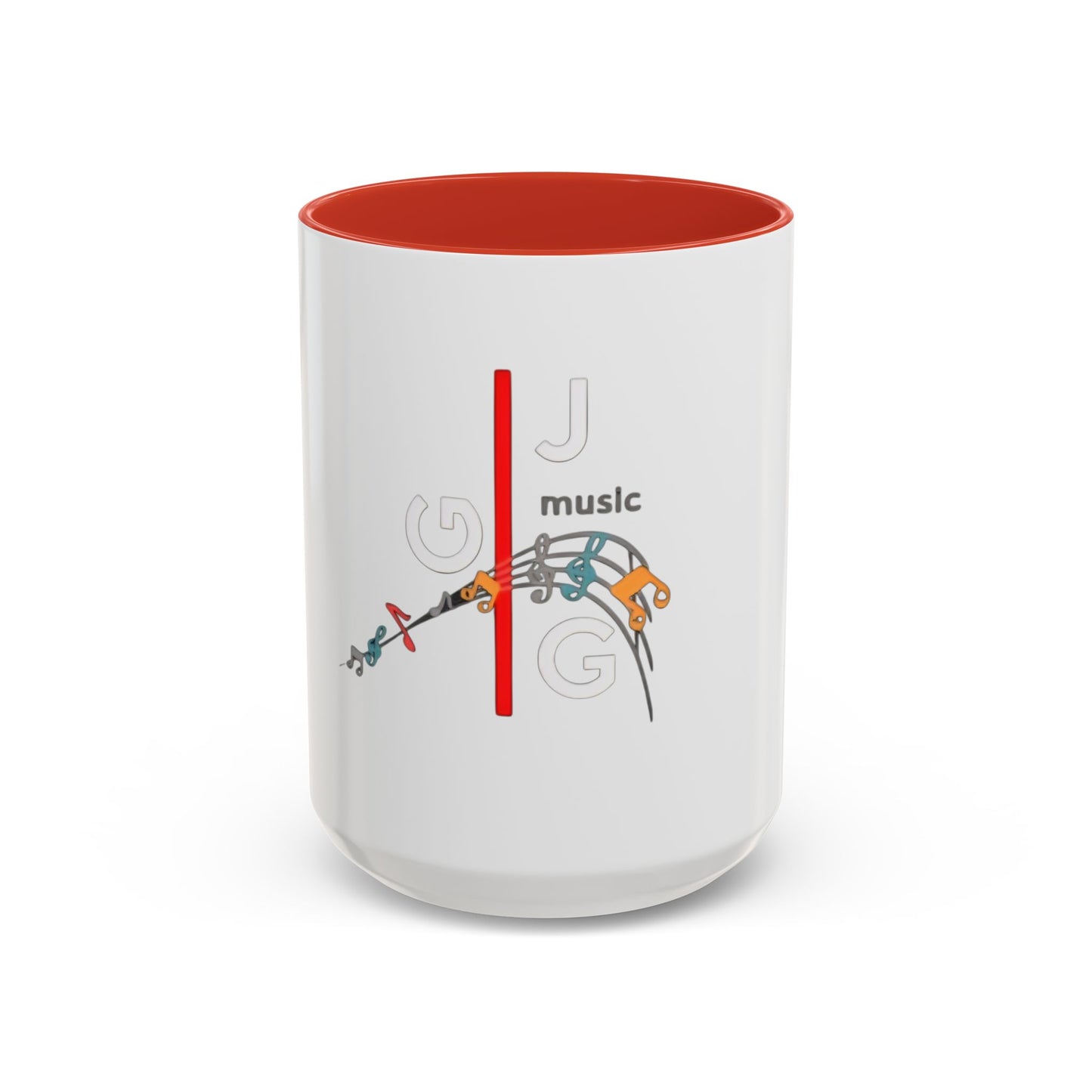 Music Notes Accent Coffee Mug – Colorful Melody Design (11/15oz)