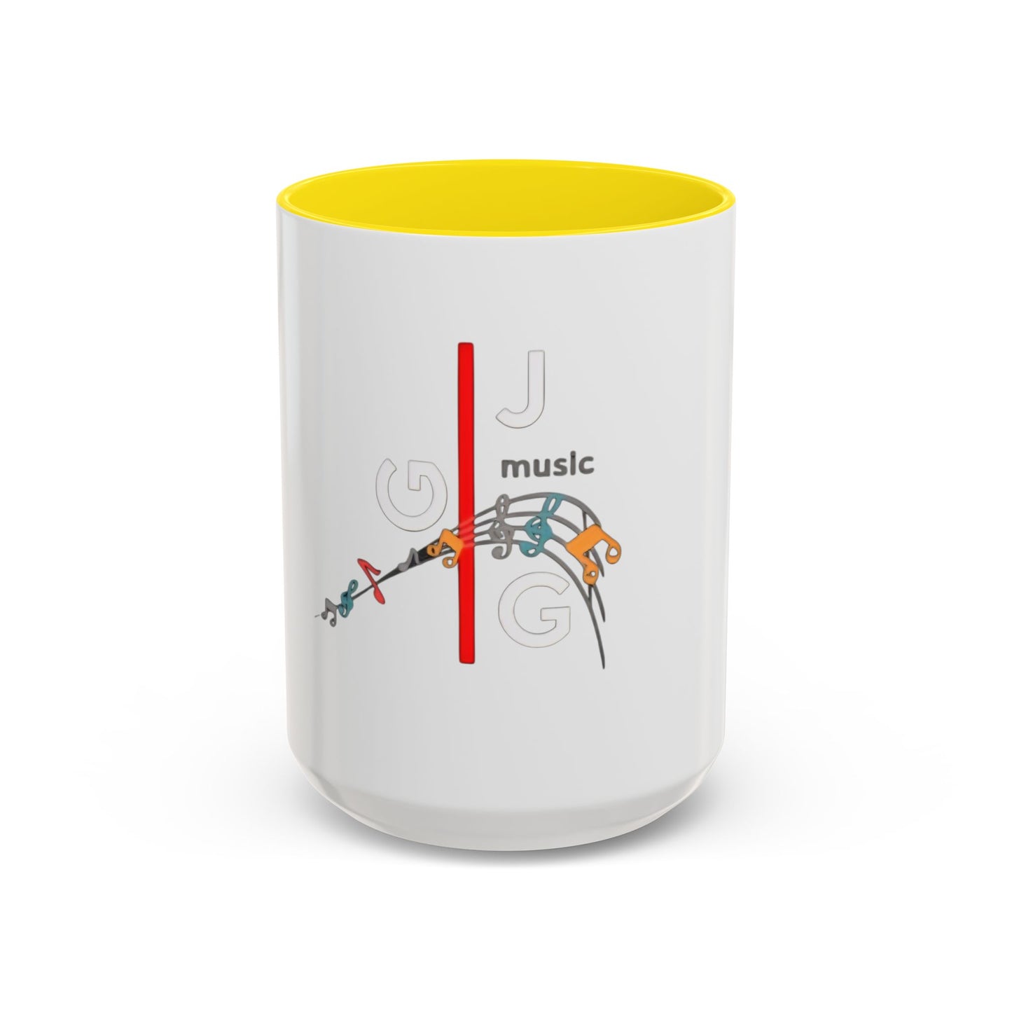 Music Notes Accent Coffee Mug – Colorful Melody Design (11/15oz)