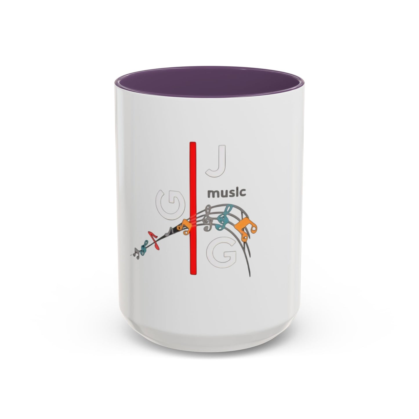 Music Notes Accent Coffee Mug – Colorful Melody Design (11/15oz)