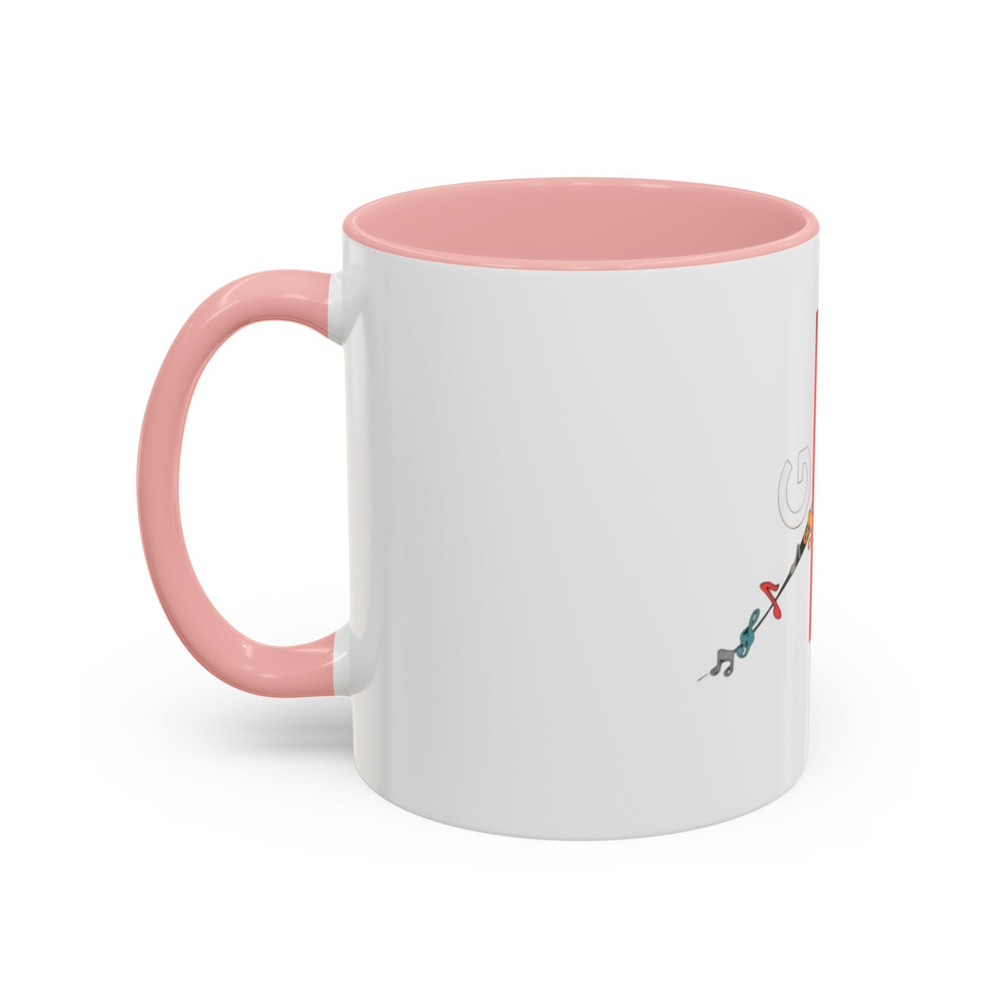 Music Notes Accent Coffee Mug – Colorful Melody Design (11/15oz)