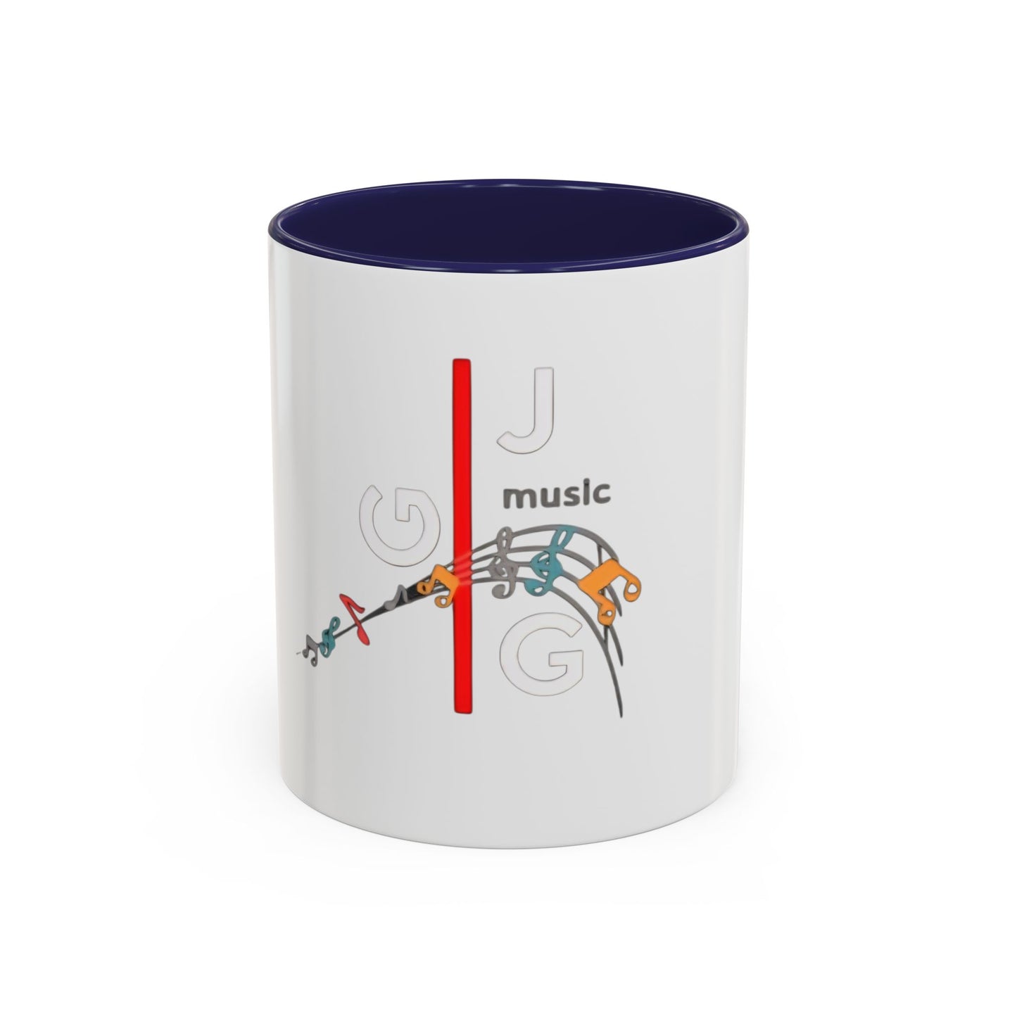 Music Notes Accent Coffee Mug – Colorful Melody Design (11/15oz)