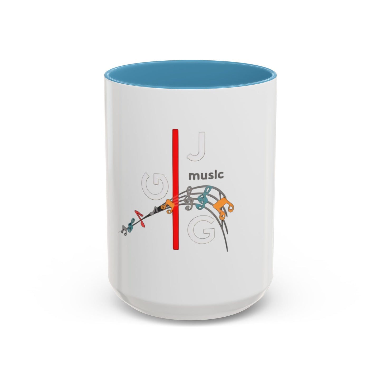 Music Notes Accent Coffee Mug – Colorful Melody Design (11/15oz)