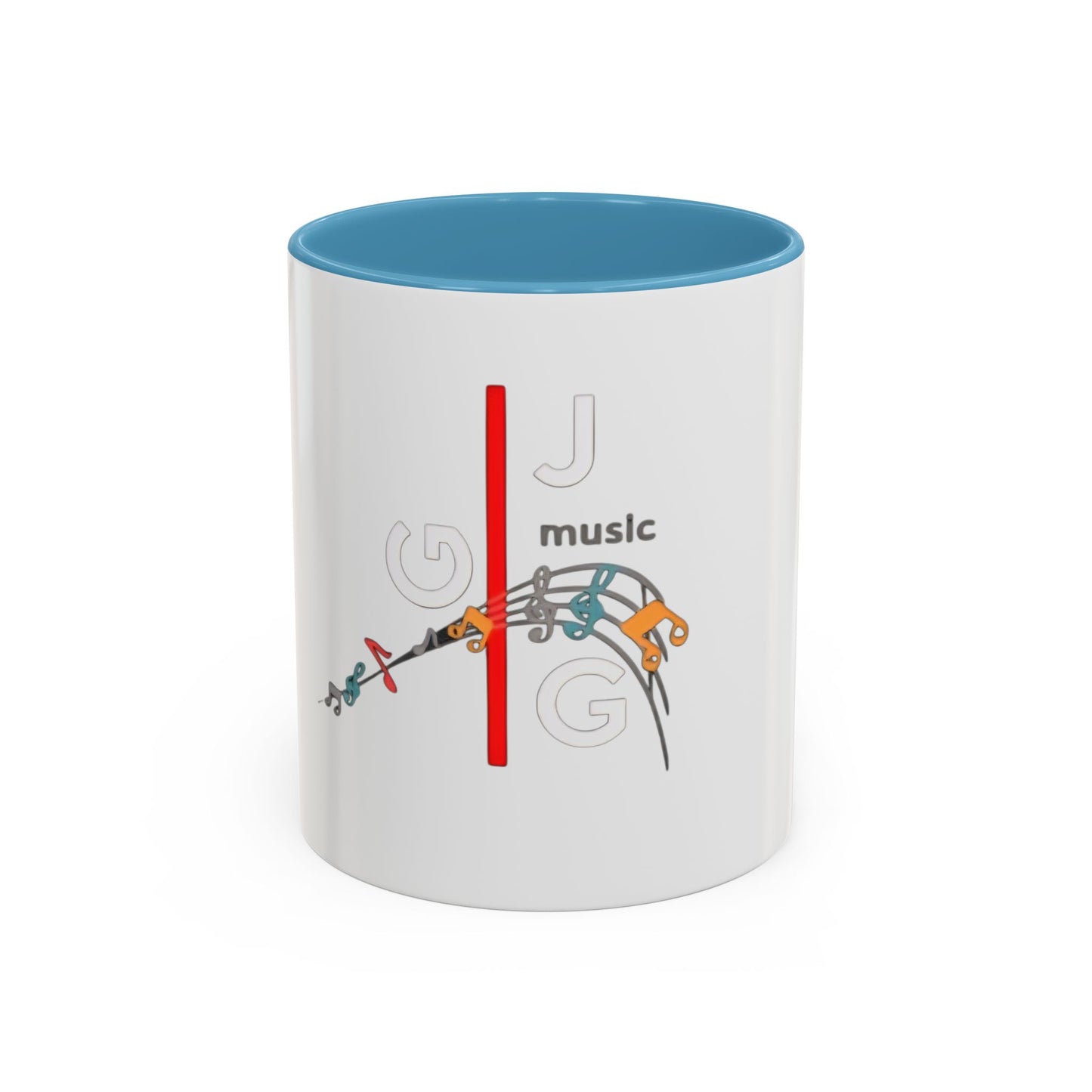 Music Notes Accent Coffee Mug – Colorful Melody Design (11/15oz)