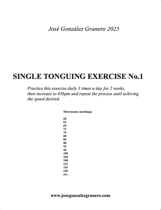 Tonguing Exercise no.1 (PDF)