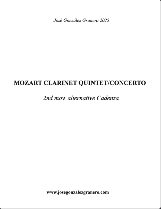 Mozart Clarinet Quintet/Concerto (2nd mov.  alternative Cadenza)